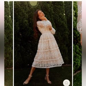 Ivy city co BEAUTIFUL SICILY DRESS WITH FLUTTER SLEEVES SIZE SMALL